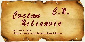 Cvetan Milisavić vizit kartica